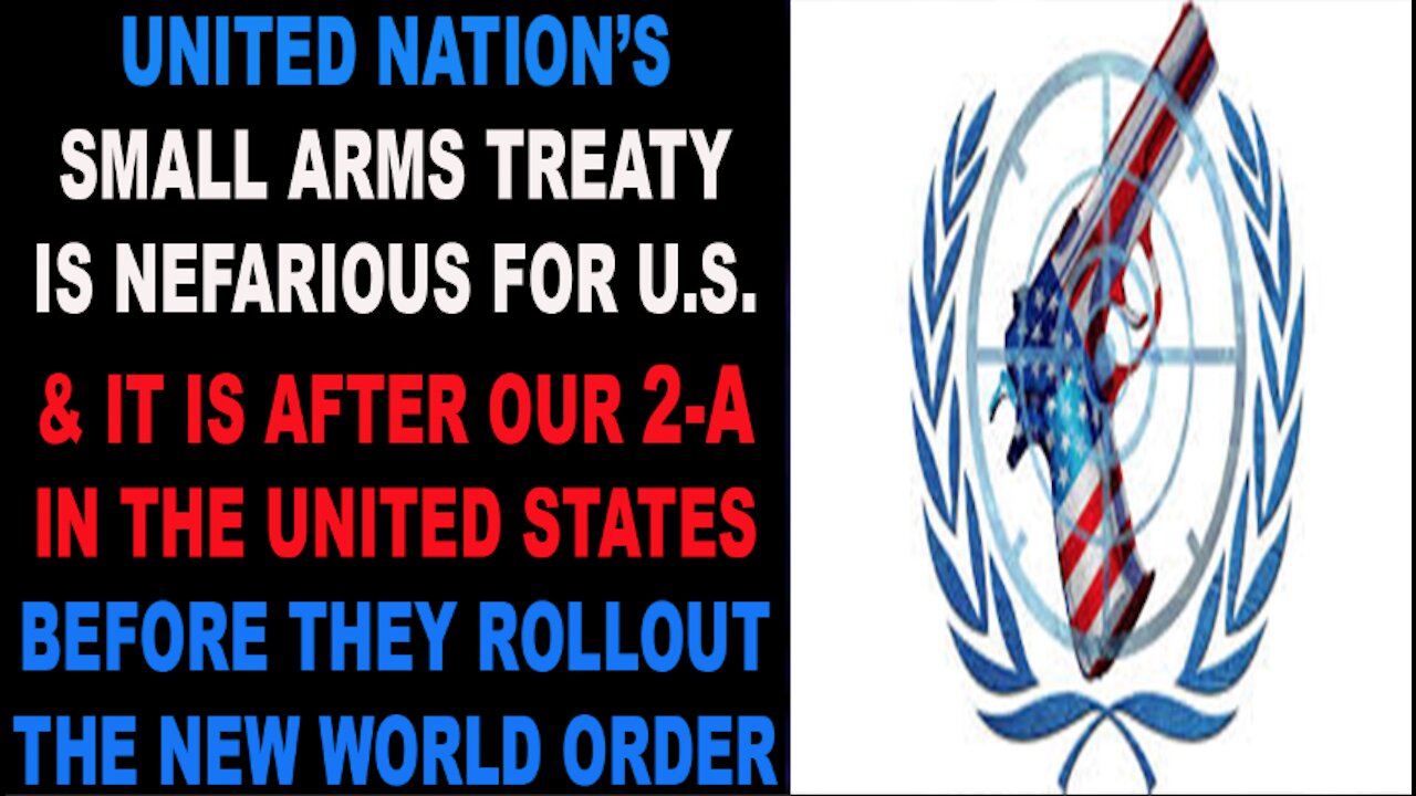 Ep.315 | UNITED NATIONS SMALL ARMS TREATY BILL IS NEFARIOUS & FOR NEW WORLD ORDER