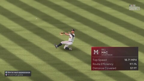MLB The Show 21 Sliding catch in RF