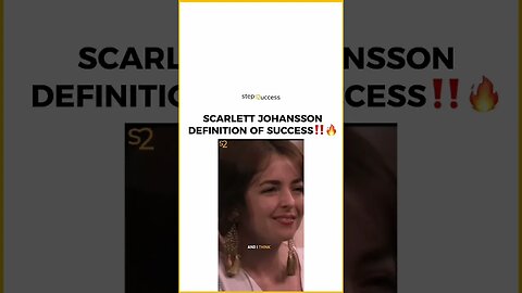 Scarlett Johansson Measures her Success “Moment by Moment”🕦 #shorts #scarlettjohansson