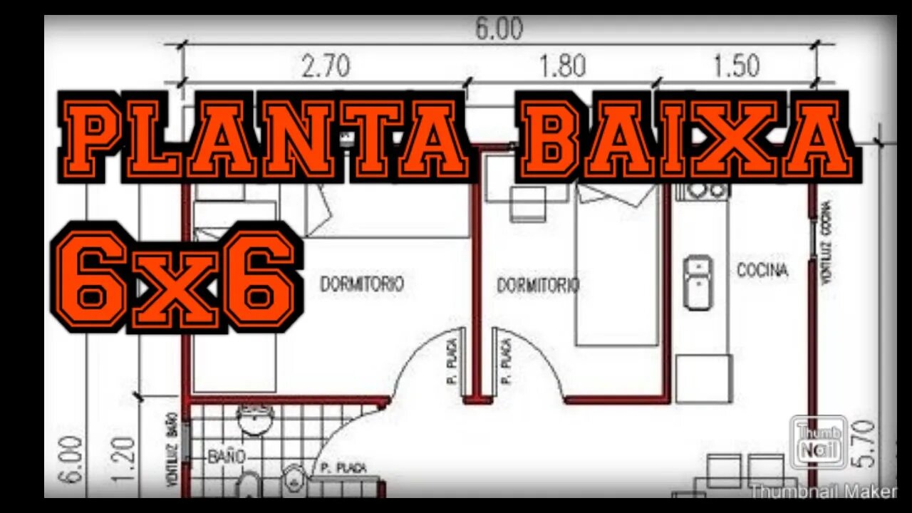 planta baixa 6x6