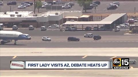 Top stories: First Lady visits Arizona; Yuma E. coli Lettuce was tainted by canal water; Dog found dead, chained up in heat