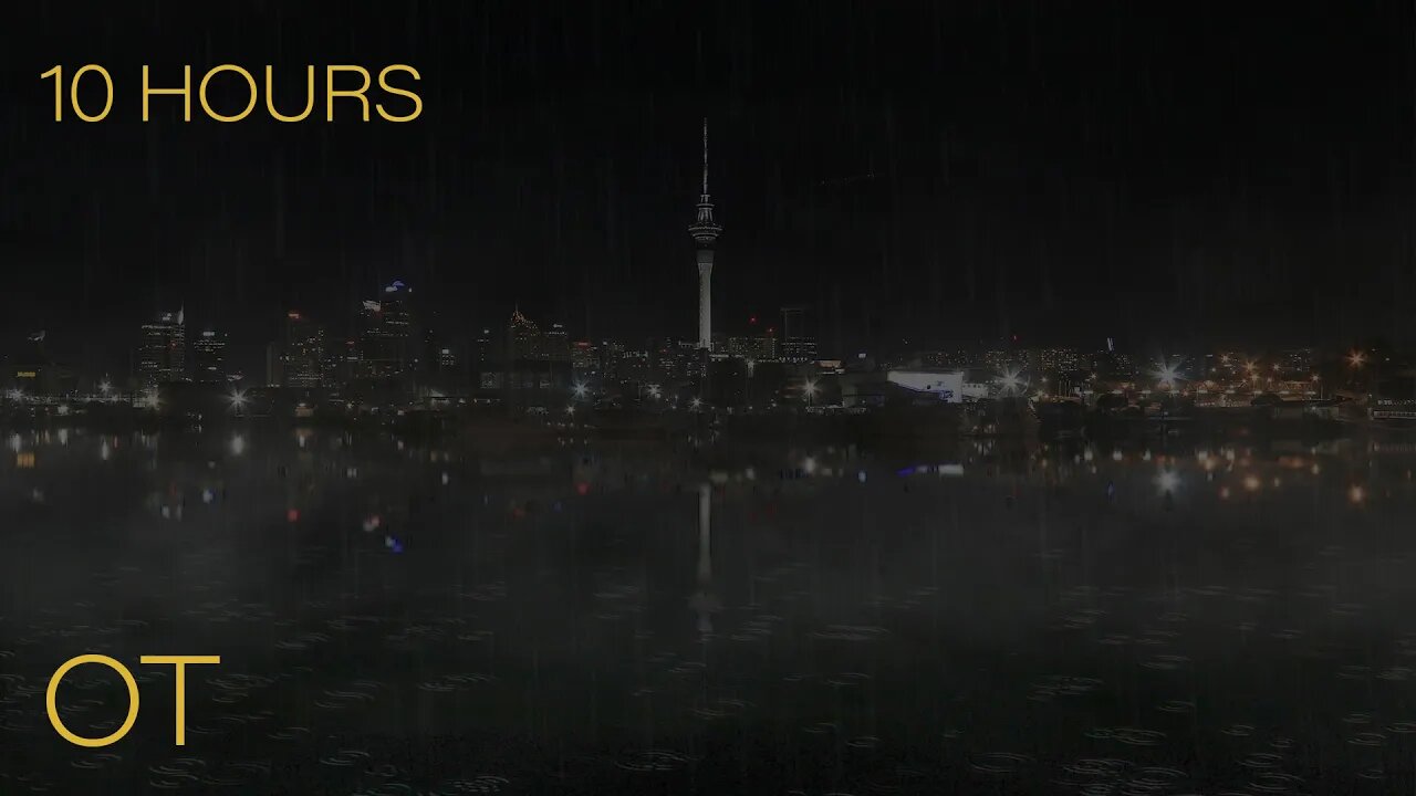 Stormy Night in Auckland | Steady Rain for Relaxation | Study | Sleep | 10 HOURS | Outdoor Therapy