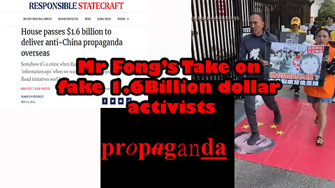 Mr Fong's take on the 1 6 billion DOLLARS PROPAGANDA activists