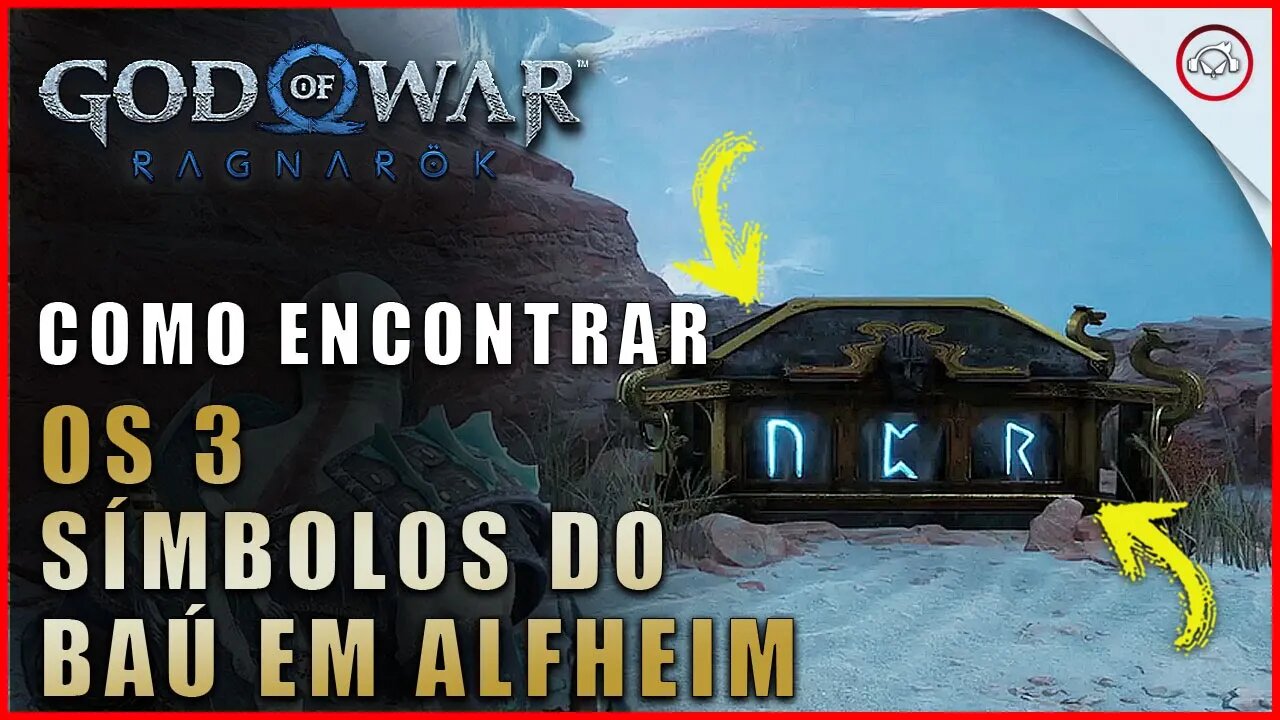 God of war Ragnarok, Como encontrar os 3 símbolos do baú em Alfheim | Super dica