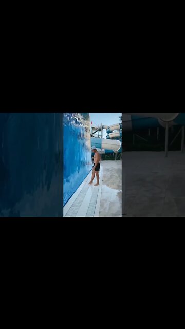 Pulando Em Uma PISCINA VERTICAL #shorts