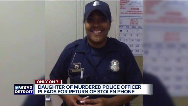 Daughter of murdered police officer pleads for return of stolen phone