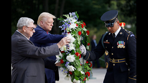 President Donald Trump Says Kamala ‘Made Up Fight’ At Arlington Cemetery