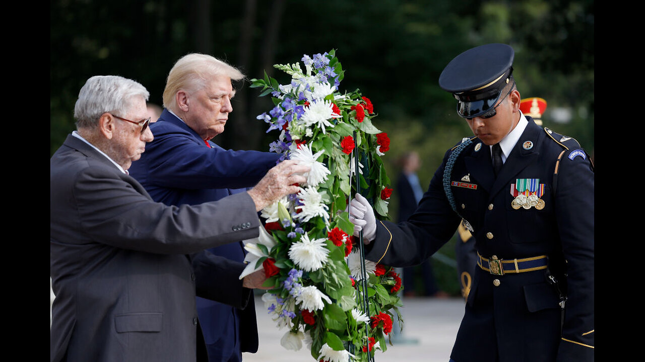 President Donald Trump Says Kamala ‘Made Up Fight’ At Arlington Cemetery