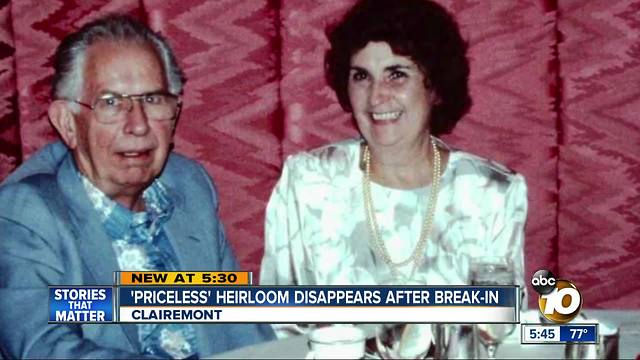 Priceless heirloom disappears after break-in