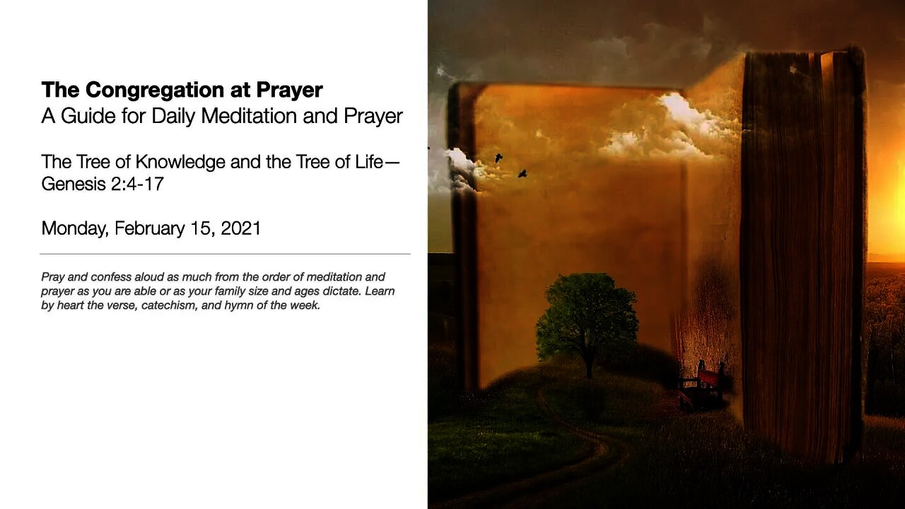 The Tree of Knowledge and the Tree of Life—The Congregation at Prayer for February 15, 2021