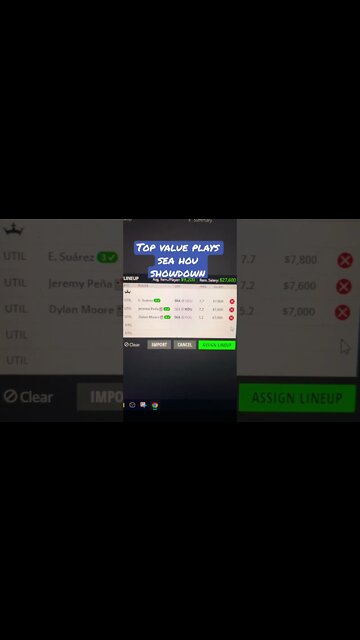 MLB DFS Seattle Mariners vs Houston Astros Showdown DraftKings Top Plays Value under 8000