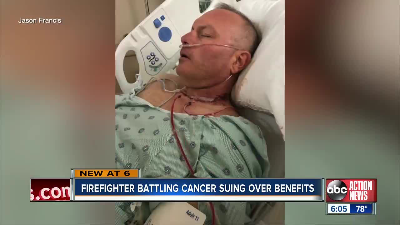 Firefighter suing city of St. Petersburg after being denied benefits for cancer diagnosis