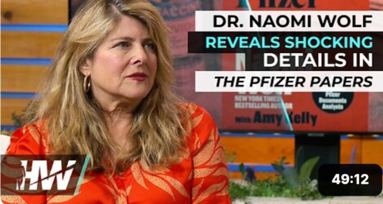 U.S. Corporation's DOD Genocide Exposed by Dr. Naomi Wolf's Team (discovery of test results that subcontractor Pfizer tried to hide for 75 years). FULL INTERVIEW