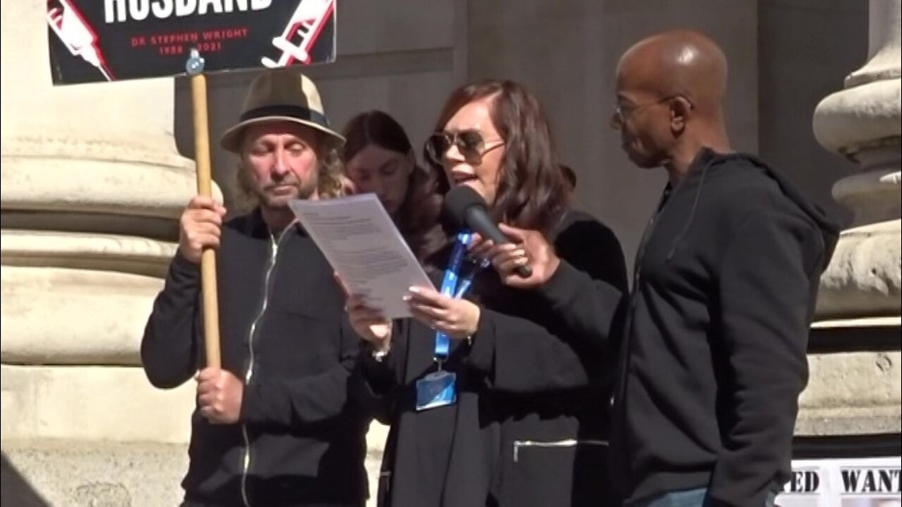 London 17th September 2022 - Charlotte Wright speaking at the Freedom Rally