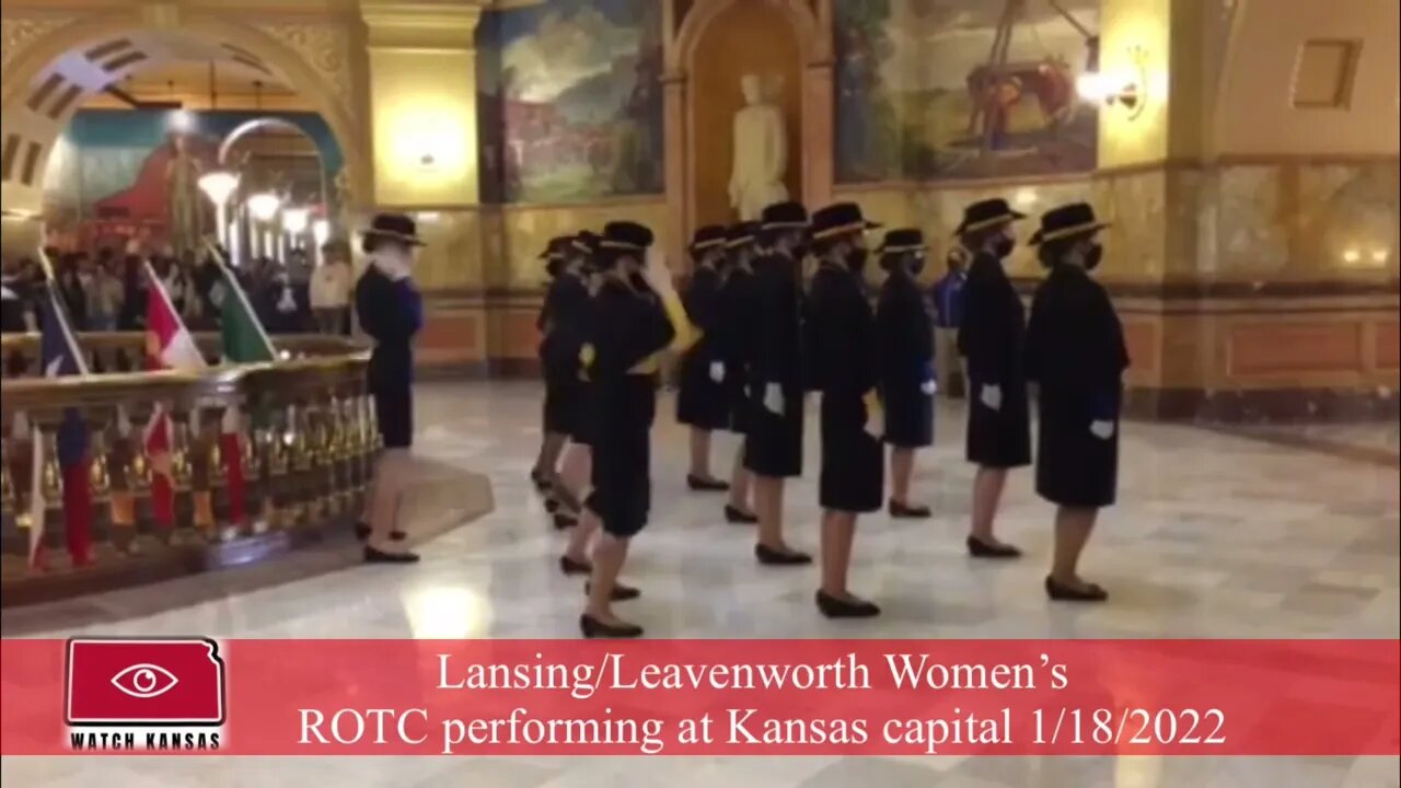 Lansing / Leavenworth Women’s ROTC Perform at the Capitol. 