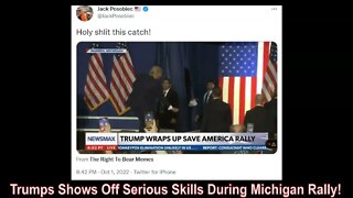 Donald Trump Shows Off Serious Skills During Michigan Rally!