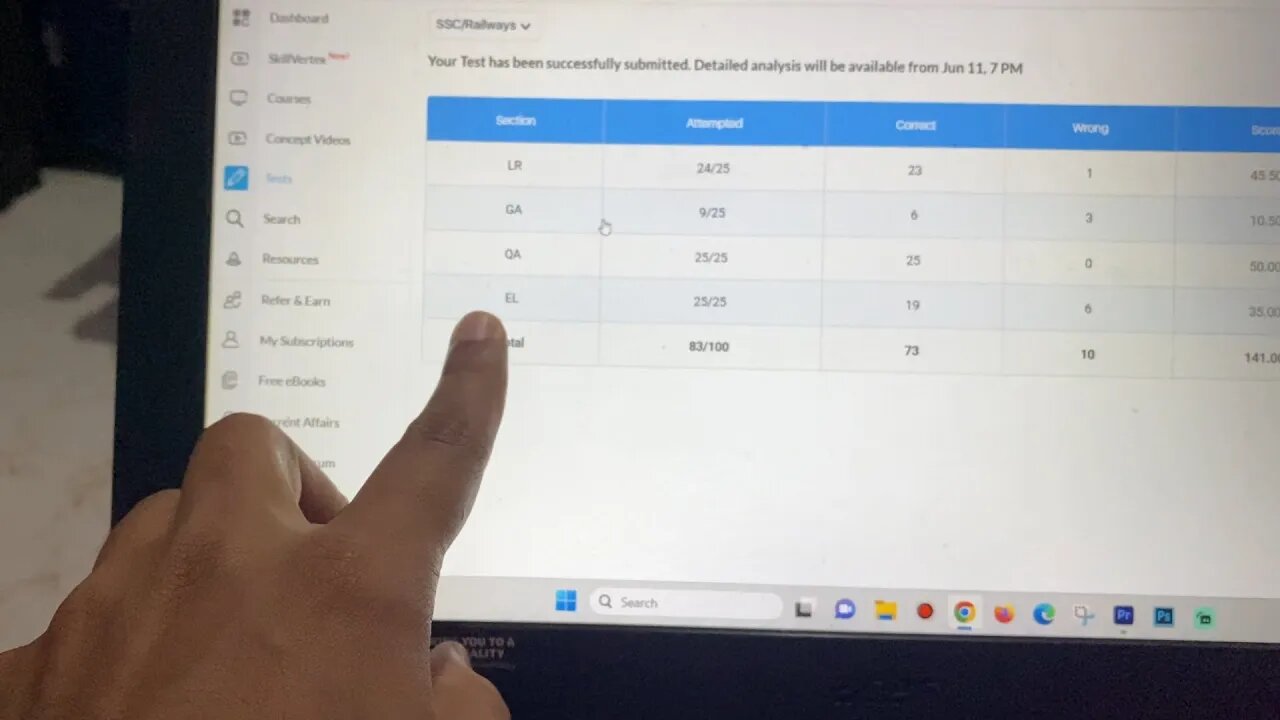 50 in Maths Oliveboard SSC CHSL 2023 Live Mock Test June 10 Scorecard #oliveboard #ssccgl2023 #mews