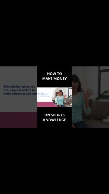 HOW TO MAKE MONEY on SPORTS KNOWLEDGE N.2 #shorts
