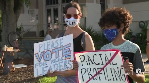 Protesters gather in Lake Worth Beach