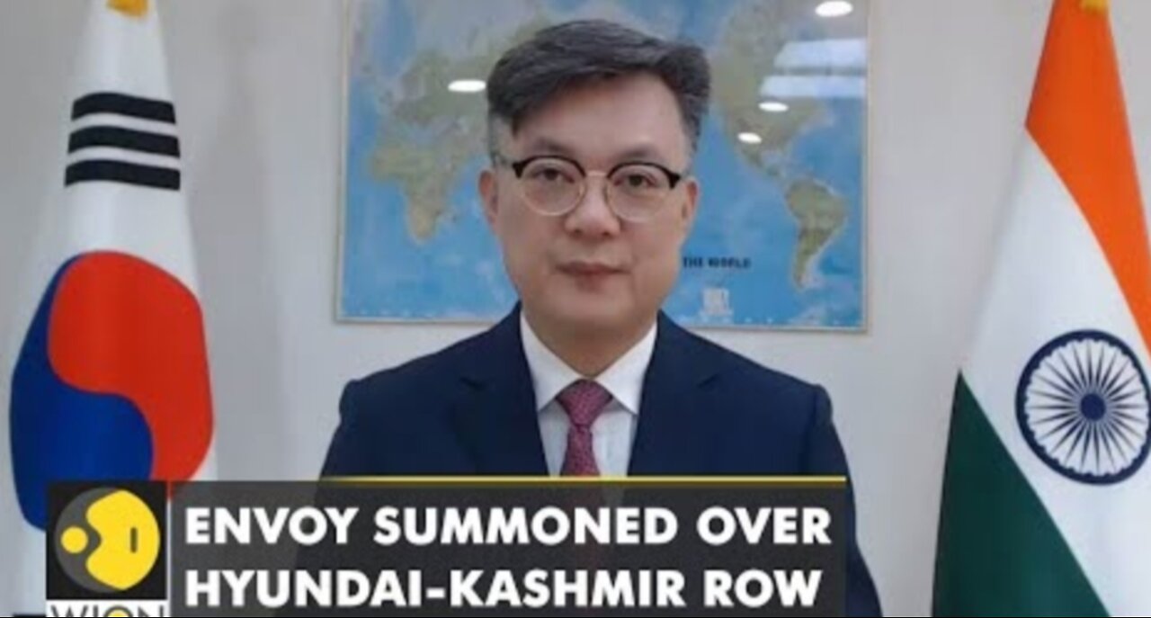 India summoned South Korean envoy to lodge a powerful protest over Hyundai Pakistan's Kashmir post