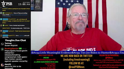 2023-10-03 15:00 EDT - The PATRIOTski Tavern: