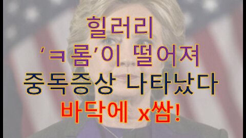 힐러리 네이비씰에 잡혀서 기트모 복역중 'ㅁ약' 못빨아서 신경질나 바닥에 'ㄸ' 싸 질렀다