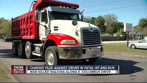 Dump truck driver in hit and run arrested and charged