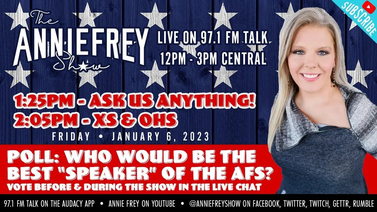 Speaker Spar, Damar Hamlin Progress, Friday • Annie Frey Show 1/6/22