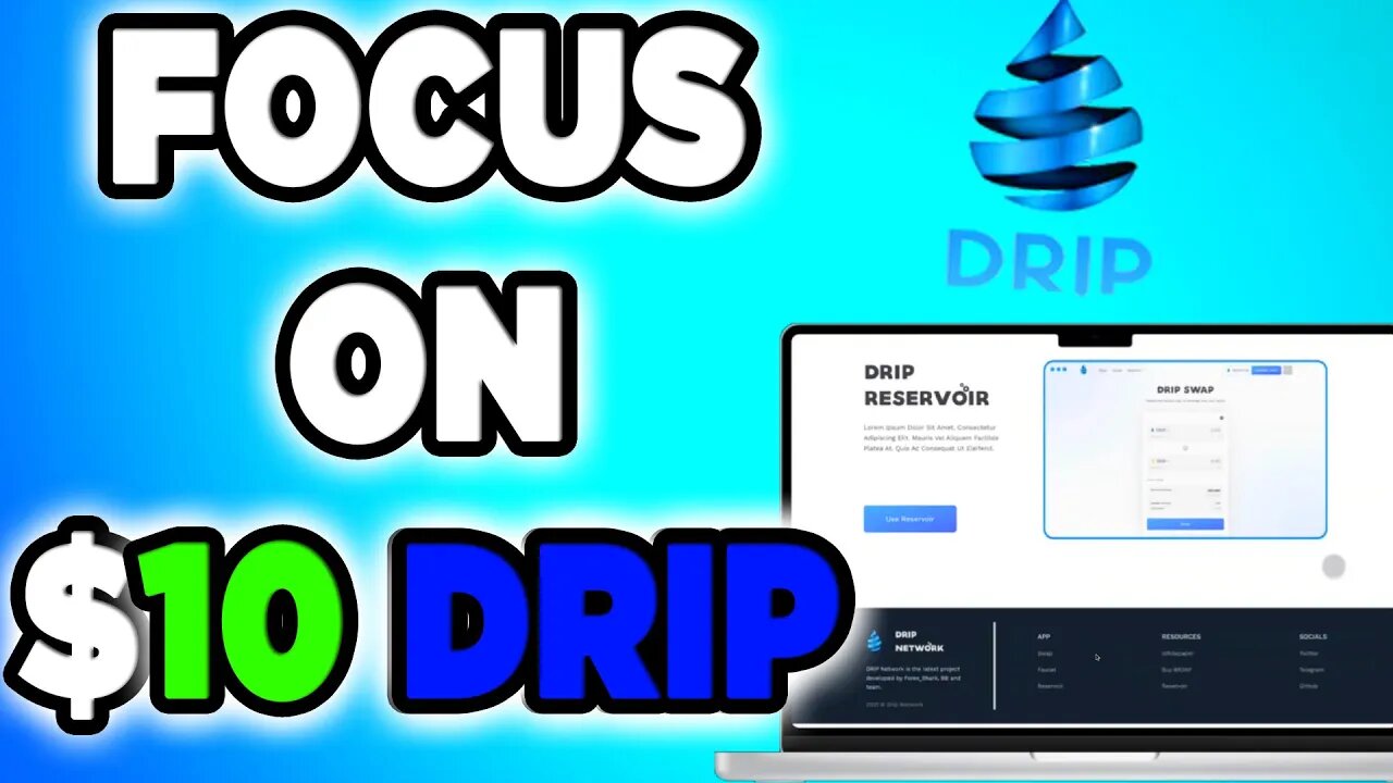 DRIP PRICE TO $10 WOULD BE MASSIVE! HERE IS HOW DRIP CAN GO TO $10! DRIP NETWORK IS KEY!