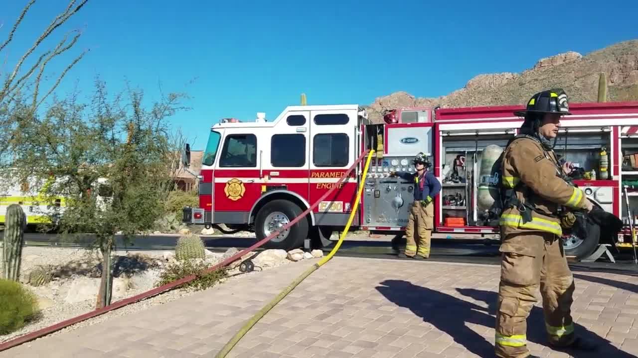 Rural Metro Fire battles house fire near Catalina Foothills