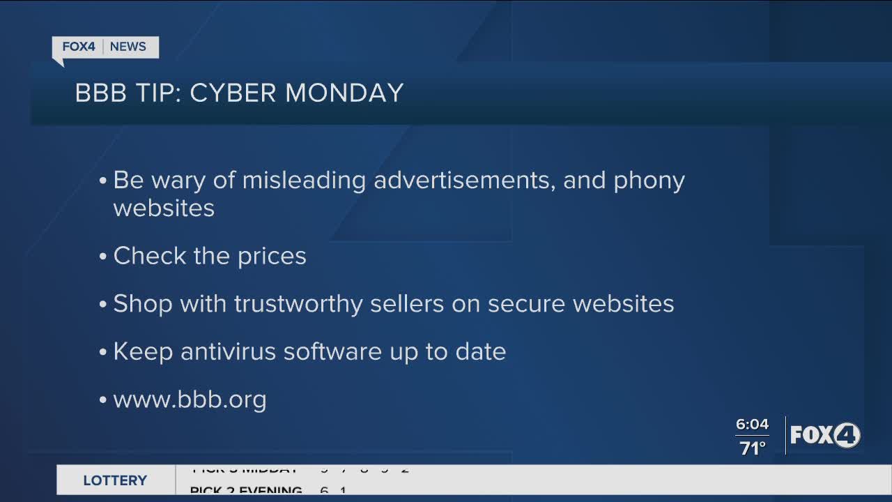 Better Business Bureau Cyber Monday tips