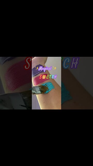 Rainbow Swatch Makes 🌈 ☁️ ✨ #artwork #painting #swatch #rainbow #magical #acrylicpainting