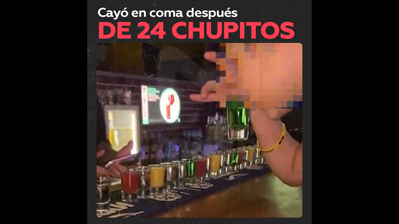 Una moscovita quedó en coma tras tomarse 24 chupitos de golpe en un bar.