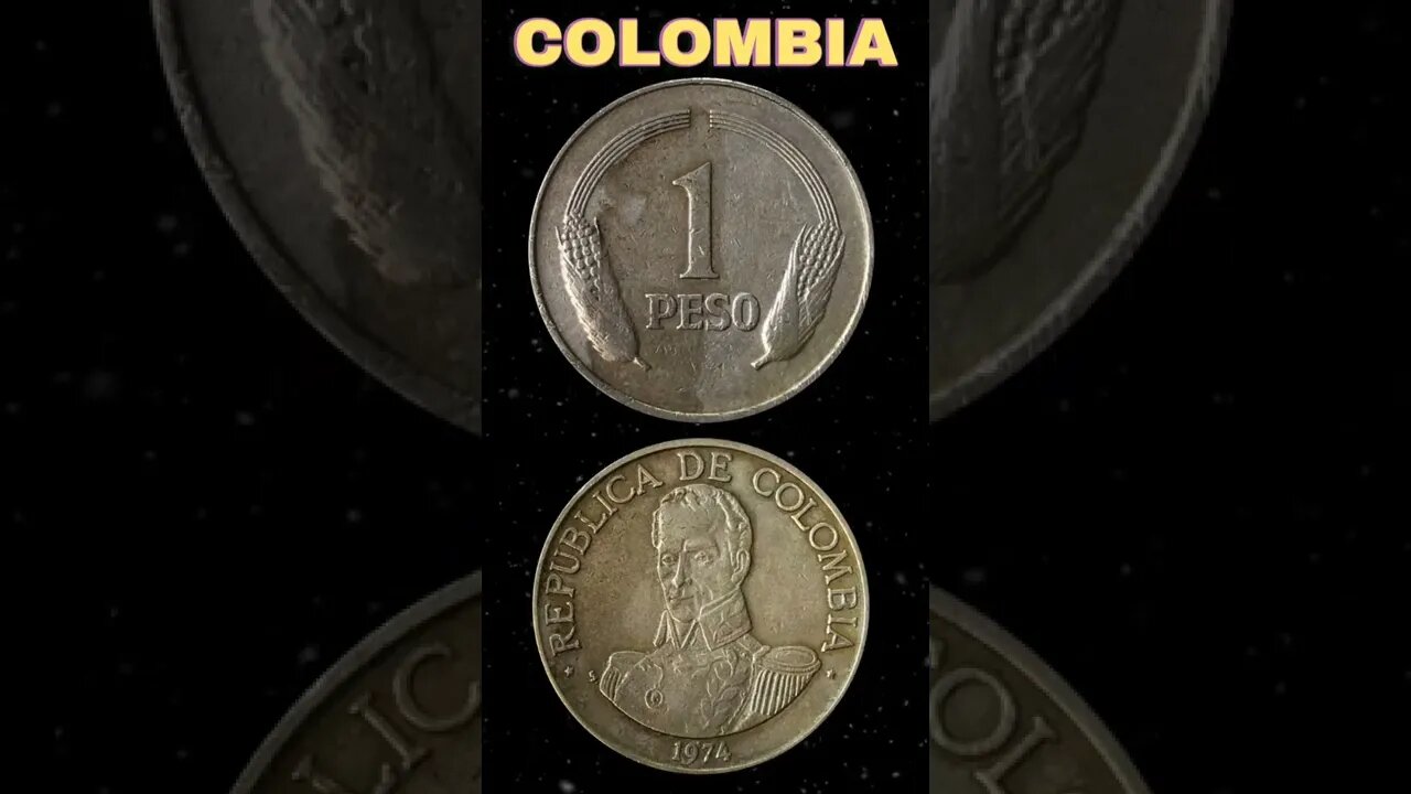 Colombia 1 Peso 1974. #shorts #coinnotesz #viral