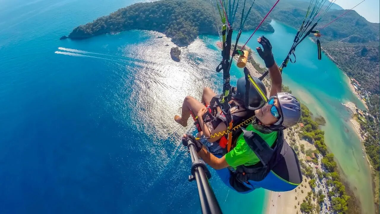 Watching Paragliders Land At Oludeniz In Turkey #vacation #travel #turkey