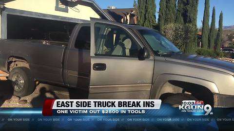 Two east side vehicles targeted in "break ins"