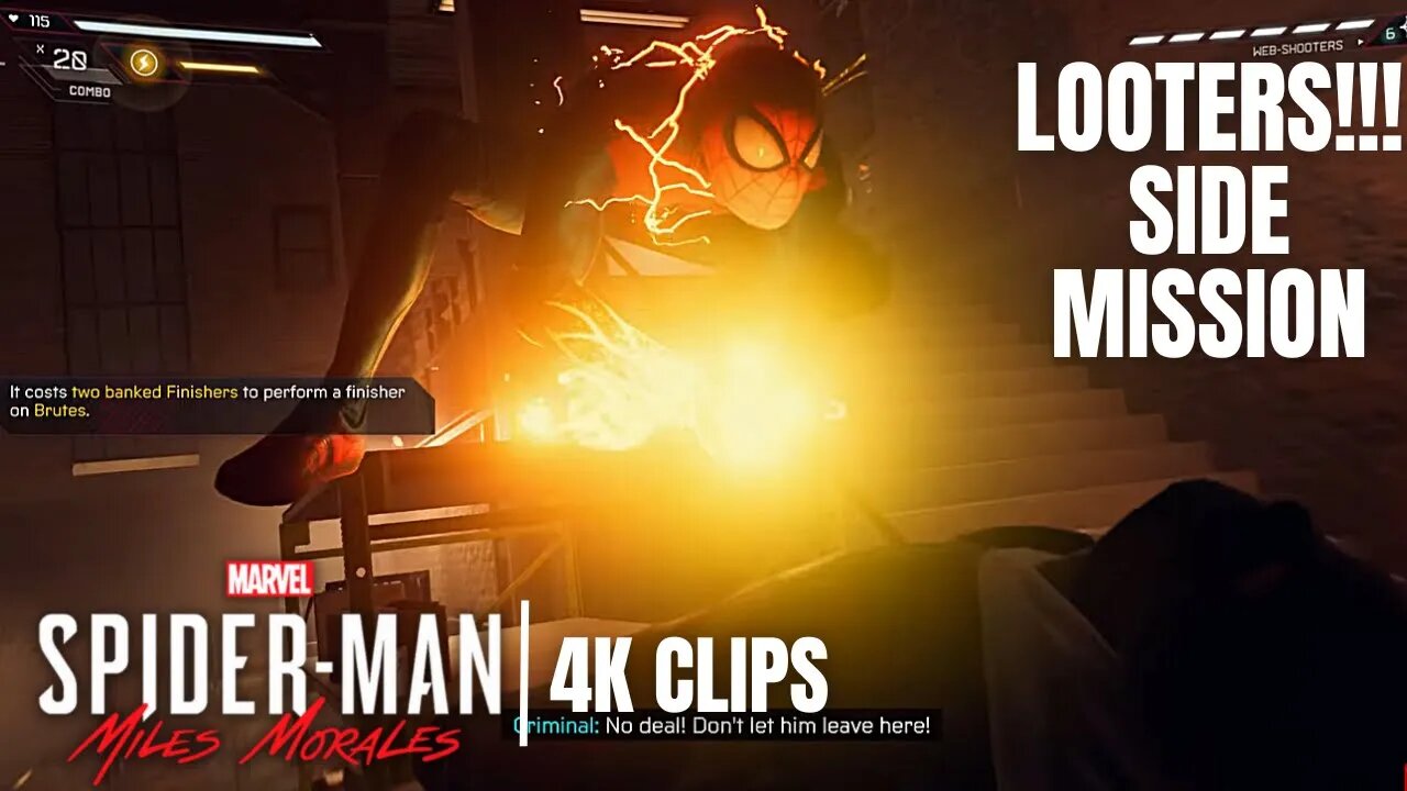 Looters!!! Side Quest | Spider-Man: Miles Morales Gameplay | PS5, PS4 | 4K HDR