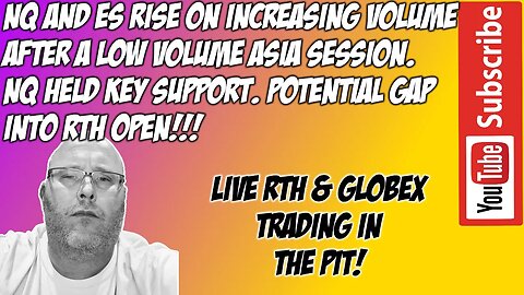 ES E-mini S&P500 & NQ NASDAQ 100 - RTH Futures Live Stream - The Pit Futures Trading