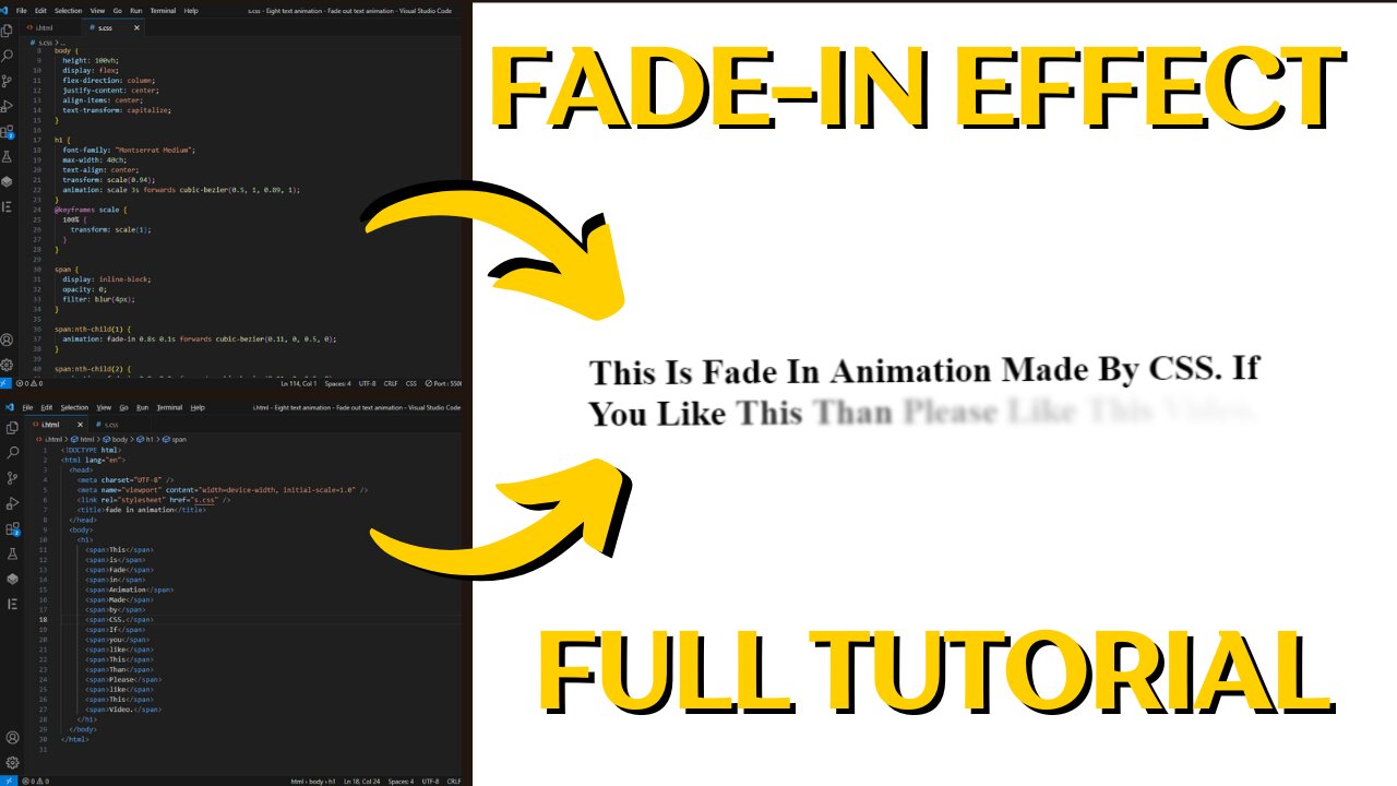 Watch How I Build This Fade-In Text Animation Effects | Website Animation Html CSS