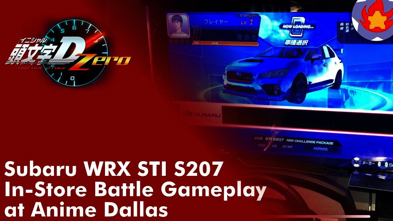 Subaru WRX STI S207 In-Store Battle Gameplay at Anime Dallas | Initial D Arcade Stage Zero