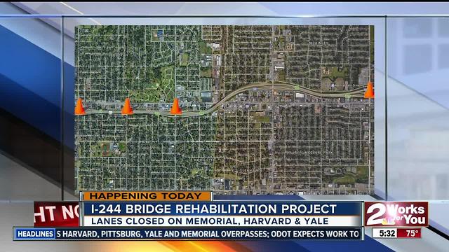 Traffic delays expected due to I-244 bridge rehabilitation project