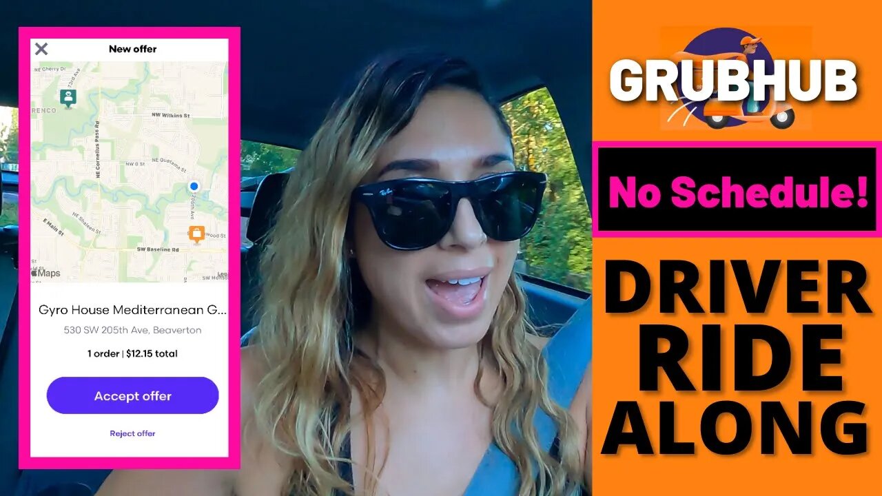 GrubHub Driver Ride Along Food Delivery | No Scheduled Blocks! Can I Still Make Money? | Part 1