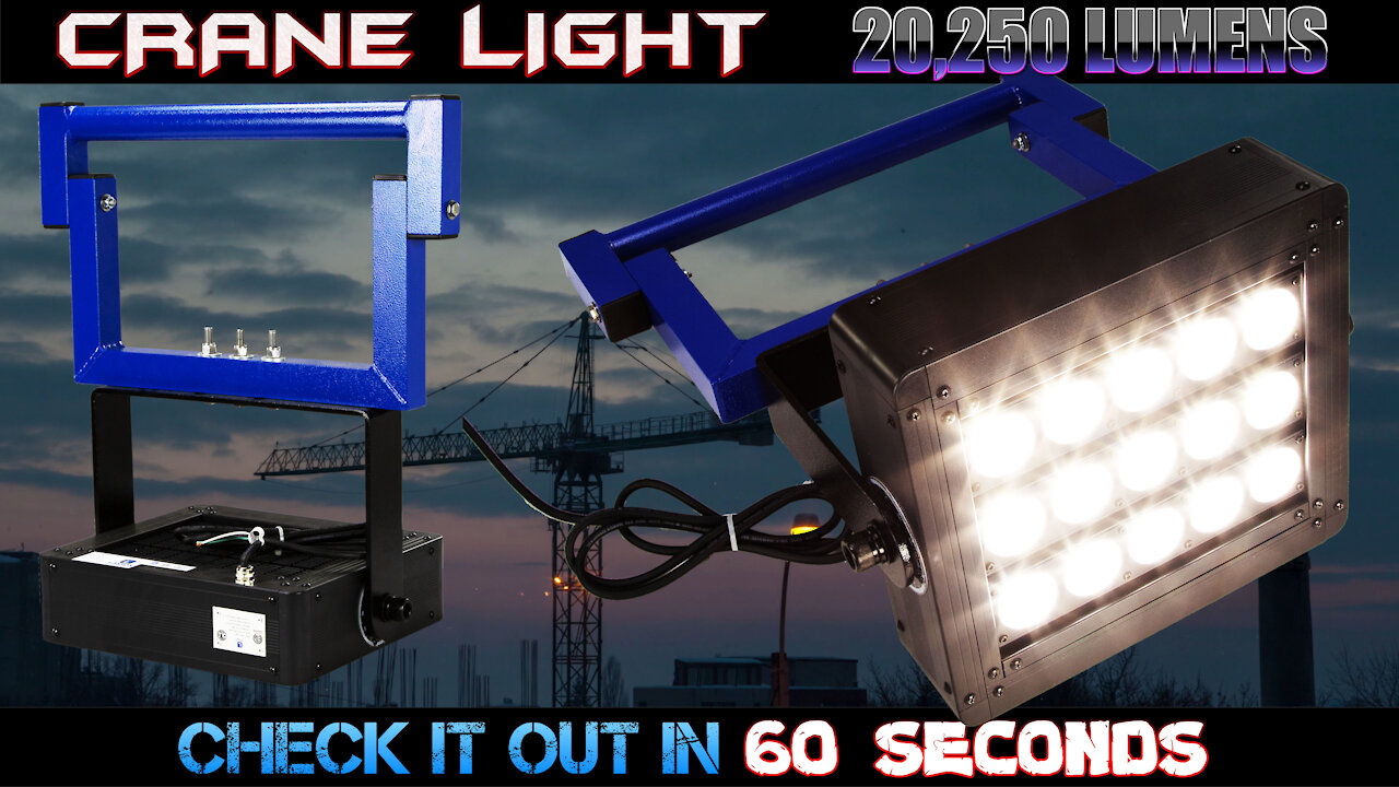 LED Crane Light - 20,250 Lumens 150W High Intensity - 120-277V - Free Swinging U-bracket Mount