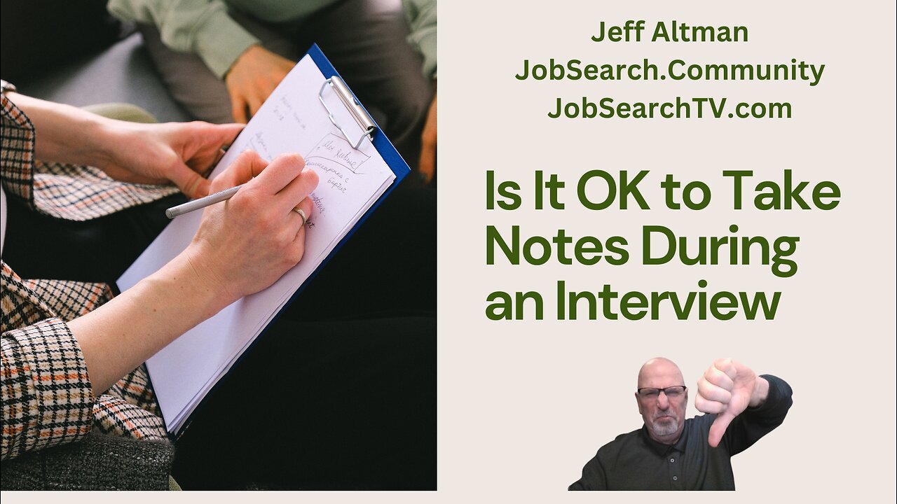 Is It Appropriate to Take Notes During an Interview?