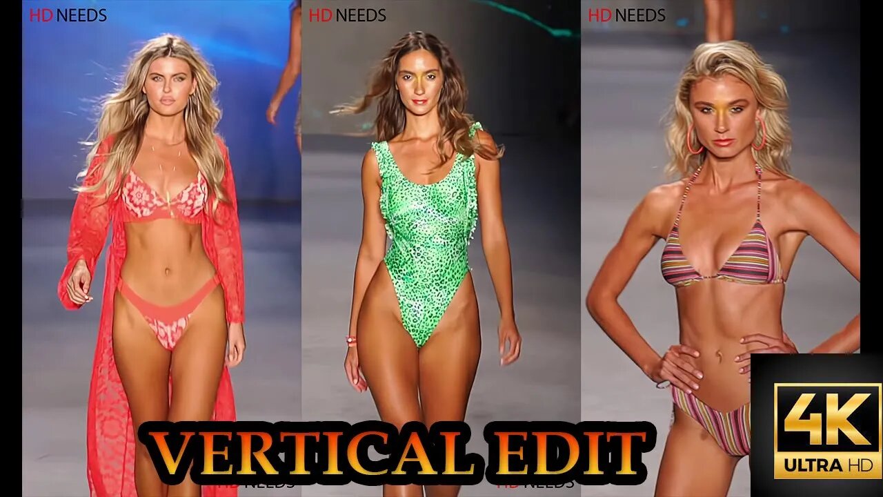 Fashion Show Remastered in 4k - Luli Fama Miami Swimwear 2019 | 2022 Upload