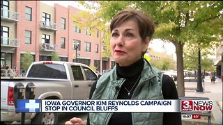 Iowa Governor Kim Reynolds campaigns in Council Bluffs