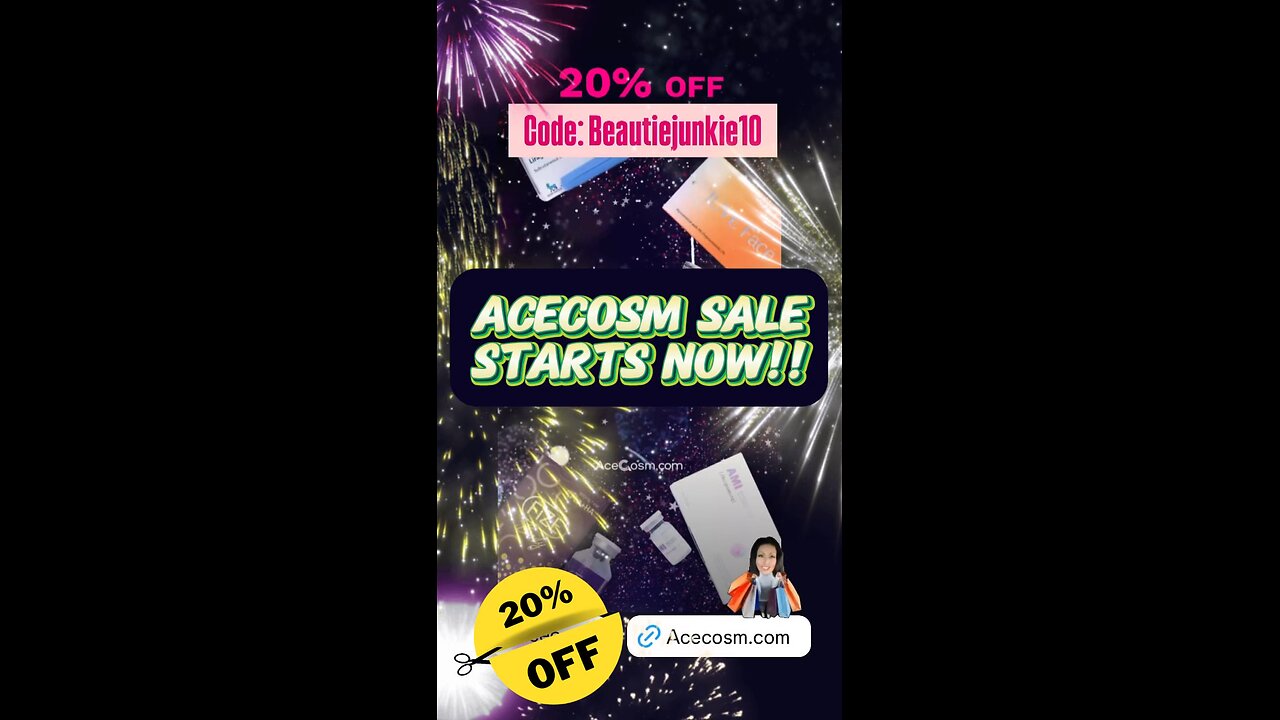 ACECOSM SALE HAS STARTED 💁🏻‍♀️Code: 👉🏼Beautiejunkie10👈🏼