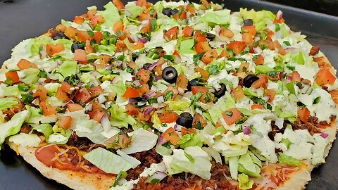 7 Layer Taco Pizza On The Griddle
