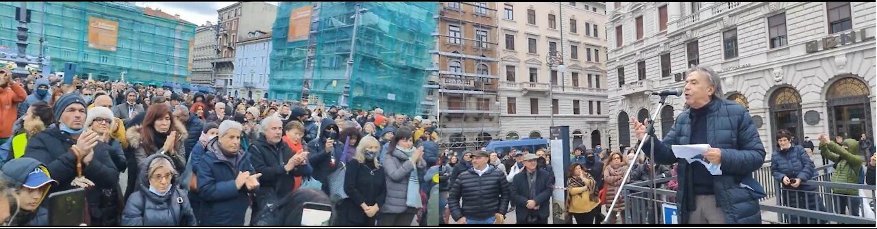 TRIESTE: "No paura day" Intervento di CARLO FRECCERO - Domenica 14/11/21 Piazza Ponterosso