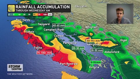 Significant low pressure set to heavily impact British Columbia on Tuesday